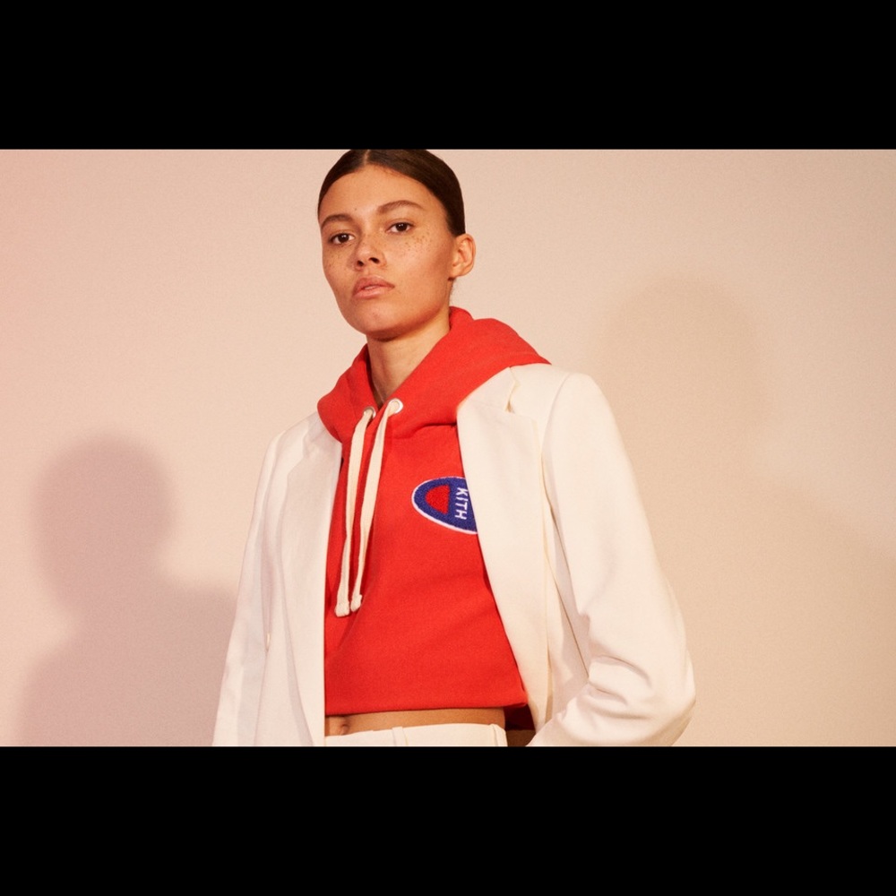 KITH x Champion Red Hooded Sweater XS